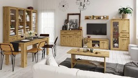 Prostokątna Ława Kawowa Z Półką Dąb Artisan W2-B49