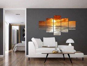 Obraz zachód słońca na Korsyce (125x70 cm)