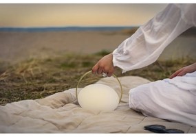 Biała lampa stołowa LED ze ściemniaczem (wysokość 19 cm) Orbit – UMAGE