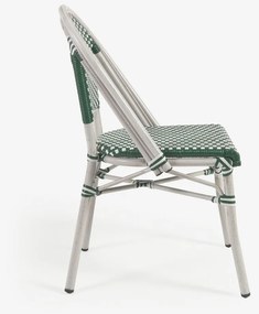 Zielono-białe krzesło zewnętrzne Kave Home Marilyn