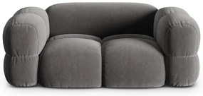 Szara aksamitna sofa 180 cm Loretto – Cosmopolitan Design