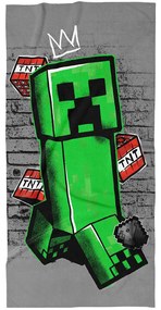 Carbotex Dziecięcy ręcznik kąpielowy MinecraftCreep King, 70 x 140 cm