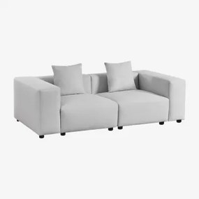 Modułowa Sofa 2-częściowa (↔︎230 Cm) Z Wysokim Podłokietnikiem Bruna Tkaniny Gris Glacial - Sklum