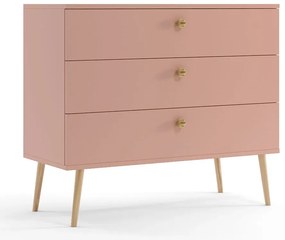 Różowa komoda w stylu skandynawskim K3-Z95