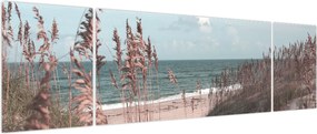 Obraz - Różowa plaża (170x50 cm)