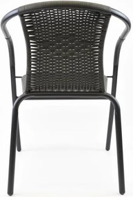 Krzesło bistro ogrodowe, składane, szare