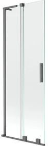 Mexen Velar L parawan nawannowy 2-skrzydłowy rozsuwany 70 x 150 cm, transparent, gun metal - 896-070-003-01-95