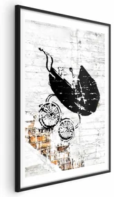 Plakat Pędzący wózek 40x60 cm z ramą czarną z marginesem ARTGEIST B