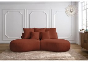 Ceglasta sofa z materiału bouclé 260 cm Saint-Germain – Bobochic Paris