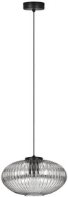 Lampa wiszaca z ryflowanym kloszem grafitowa P8-C13