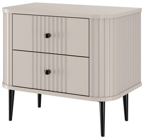 Zestaw szafek nocnych Vesper 56 cm - kaszmir / czarne nogi