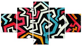 Obraz abstrakcji graficznej (125x70 cm)