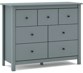Szarozielona komoda z litego drewna sosnowego 110x80x40 cm Misti – Marckeric