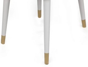 Zestaw krzeseł do jadalni Hugo Cream and White, 4szt.