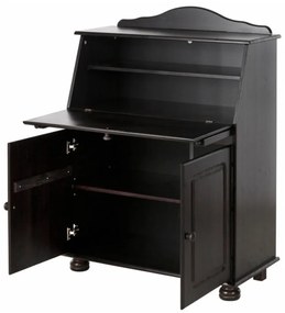 Ciemnobrązowa wysoka komoda z sekretarzykiem 107x39 cm Mette – Støraa