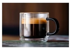 Szklane kubki zestaw 2 szt. na espresso 80 ml Carbon – Vialli Design