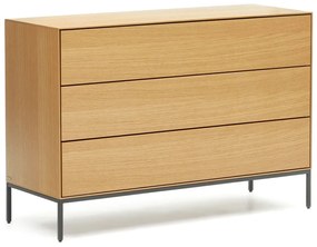 Niska komoda w dekorze dębu 110x75 cm Vedrana – Kave Home