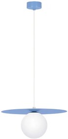 Niebieska lampa zwis ze szklaną kulą - A680 F7-L84