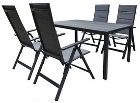 Zestaw mebli ogrodowych Haggen, 5 szt., aluminium