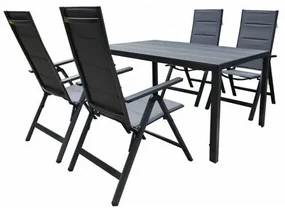 Zestaw mebli ogrodowych Haggen, 5 szt., aluminium