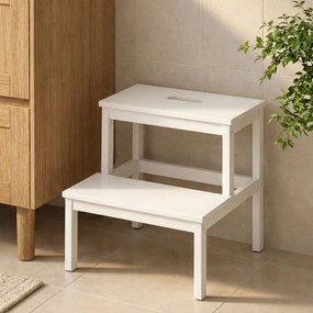 Bambusowy taboret ze schodkiem KROK, wys. 46 cm