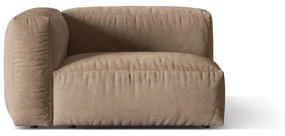 Jasnobrązowy moduł sofy z materiału bouclé (lewostronny) Martina – Micadoni Home