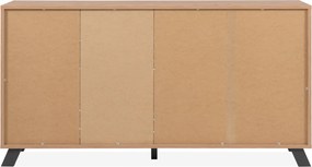Komoda z lamelami Medan 3D4S dąb artisan/antracyt