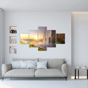 Obraz - Seljalandsfoss od tyłu jaskini (125x70 cm)