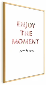 Plakat Enjoy the Moment 29,7x42 cm z ramą złotą z marginesem ARTGEIST B