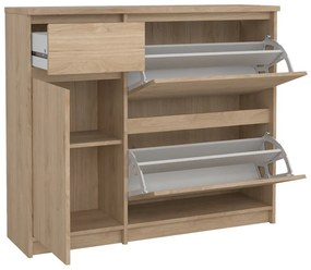 Uchylna szafka na buty w dekorze dębu w naturalnym kolorze 109x93x32 cm Naia – Tvilum