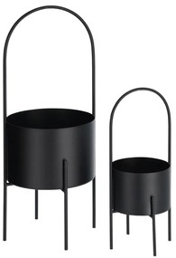 Metalowe osłonki na doniczki zestaw 2 szt. ø 25 cm Mash – Kave Home