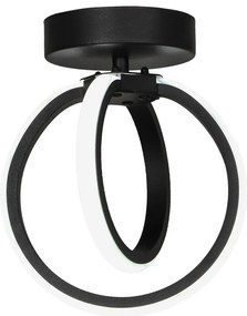 Czarna metalowa lampa sufitowa LED Sezen – Squid Lighting