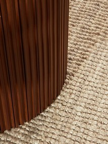 Dywan naturalny jutowy ręcznie tkany Boucle kremowy 160 cm x 160 cm koło