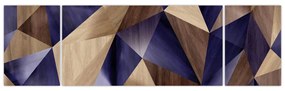 Obraz - 3D drewniane trójkąty (170x50 cm)
