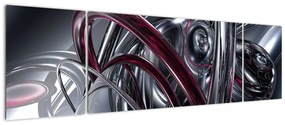 Obraz szarej abstrakcji (170x50 cm)