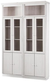Biała witryna z litego drewna sosnowego 148x223 cm Anita – Støraa