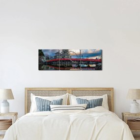 Obraz - Japonia (z zegarem) (90x30 cm)