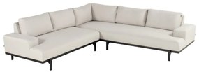 Jasnoszara aluminiowa sofa ogrodowa (lewostronna) Lucas – Hartman