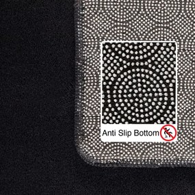 Dywan pluszowy Sky czarny antypoślizgowy do prania 140 cm x 200 cm