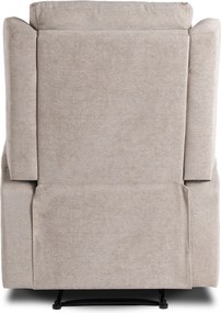 Fotel Masujący SEBASTIAN Rozkładany Wypoczynkowy z Podnóżkiem Beżowy Nowoczesny