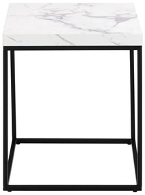 Stolik z blatem w dekorze marmuru 40x40 cm Barossa – Actona