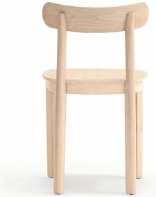 Krzesło w dekorze jesionu w naturalnym kolorze Nara – Teulat