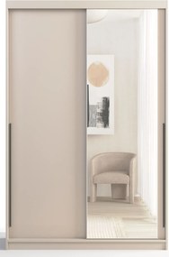 Kaszmirowa wysoka szafa przesuwna z lustrem 140 cm C7-W36