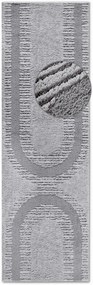 Dywan nowoczesny 3D Elle Collection Gallery Geometryczny szary 80 cm x 240 cm