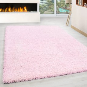 Dywan shaggy jednokolorowy różowy 160 cm x 230 cm