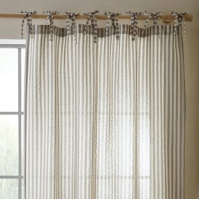 Szara zasłona 140x229 cm Zanzibar Woven Stripe – Pineapple Elephant