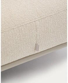 Beżowy podnóżek z materiału bouclé Aurum – Kave Home