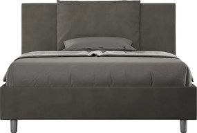 Łóżko bez stelaża tapicerowane 140x210 microfibra szary Antea