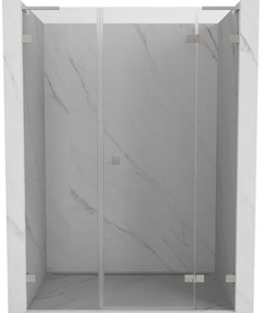 Mexen Lunar L drzwi prysznicowe uchylne prawe 120 cm, transparent, nikiel szczotkowany - 834SL-120-050-97-00-P