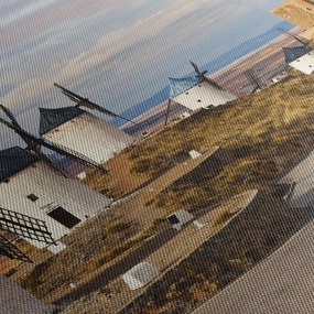 Obraz - Wiatraki Consuegra, Hiszpania (170x50 cm)